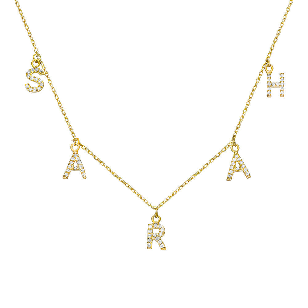 CHOCKER ZIRKONIA NAMENSKETTE | 925 SILBER