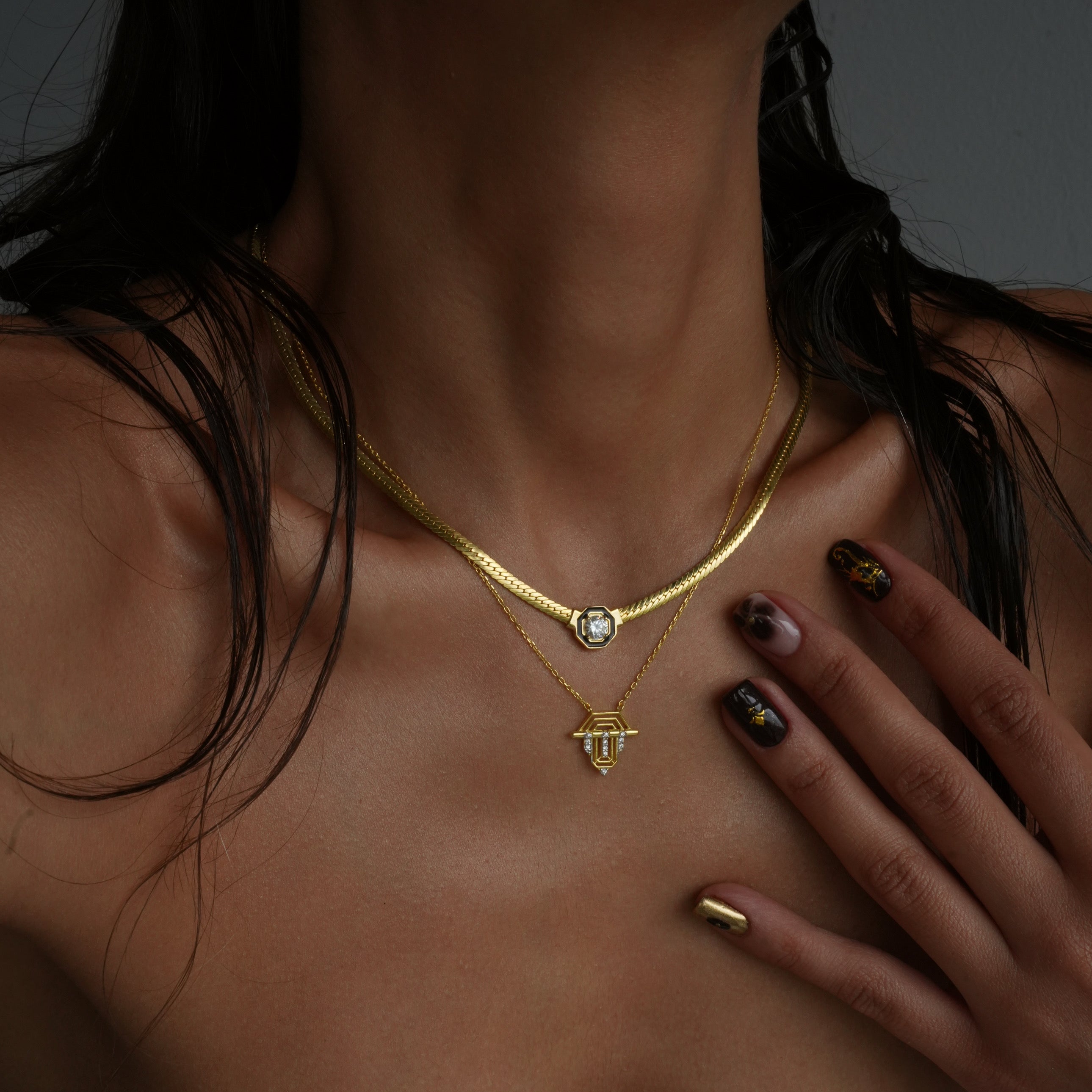 SNAKE BIG ZIRKONIA KETTE | 925 SILBER