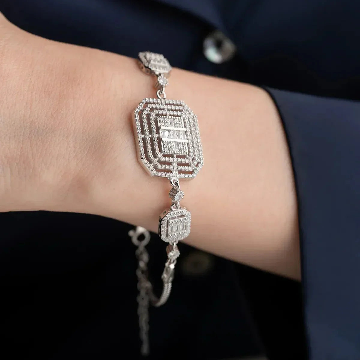 VOLUMEN BAGUETTE ARMBAND | 925 SILBER