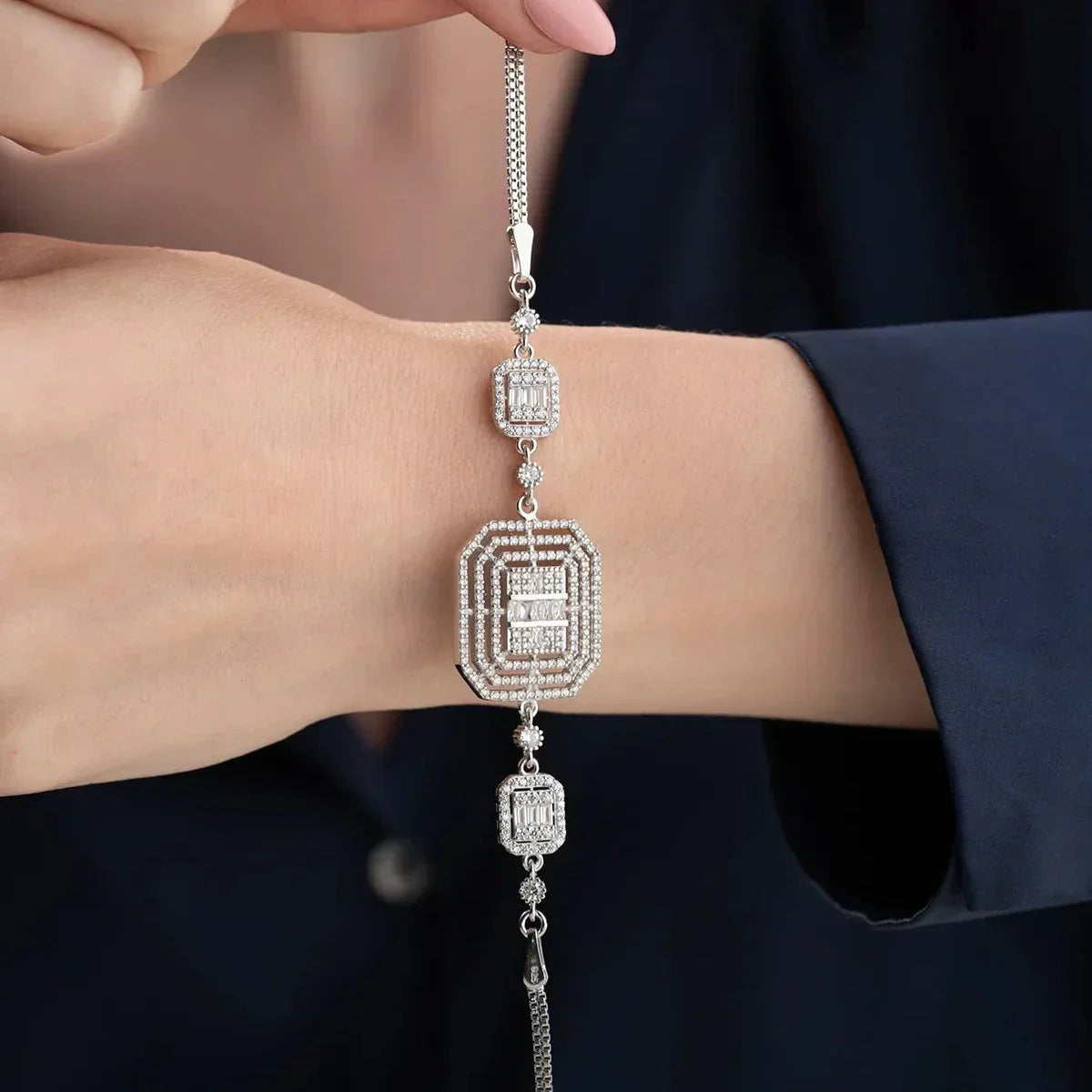 VOLUMEN BAGUETTE ARMBAND | 925 SILBER