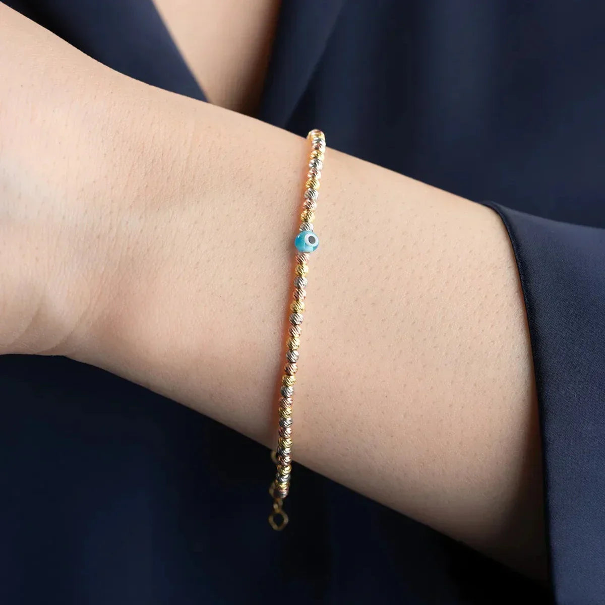 TRICOLOR DORICA EVIL EYE ARMBAND | 925 SILBER