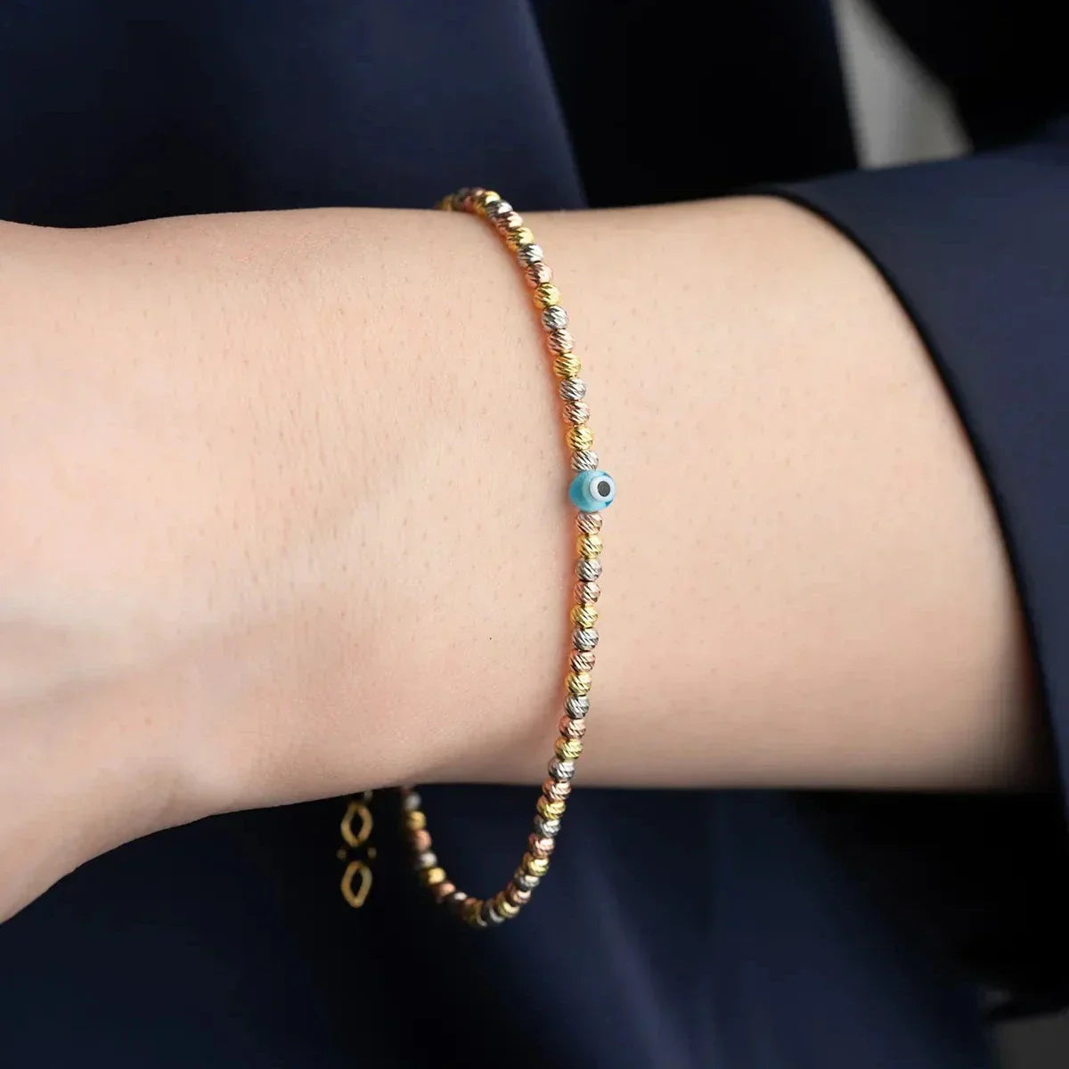 TRICOLOR DORICA EVIL EYE ARMBAND | 925 SILBER