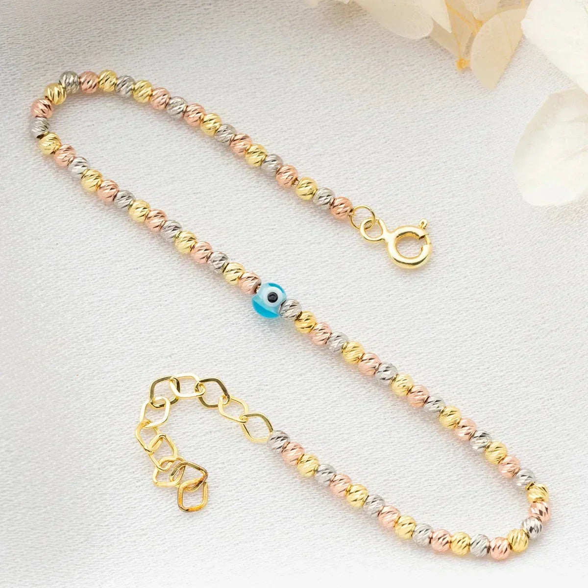 TRICOLOR DORICA EVIL EYE ARMBAND | 925 SILBER