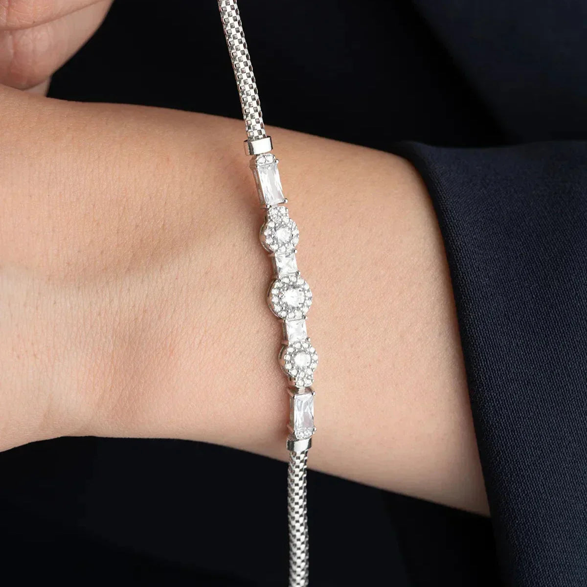 DIAMANT BLOOM ARMBAND | 925 SILBER