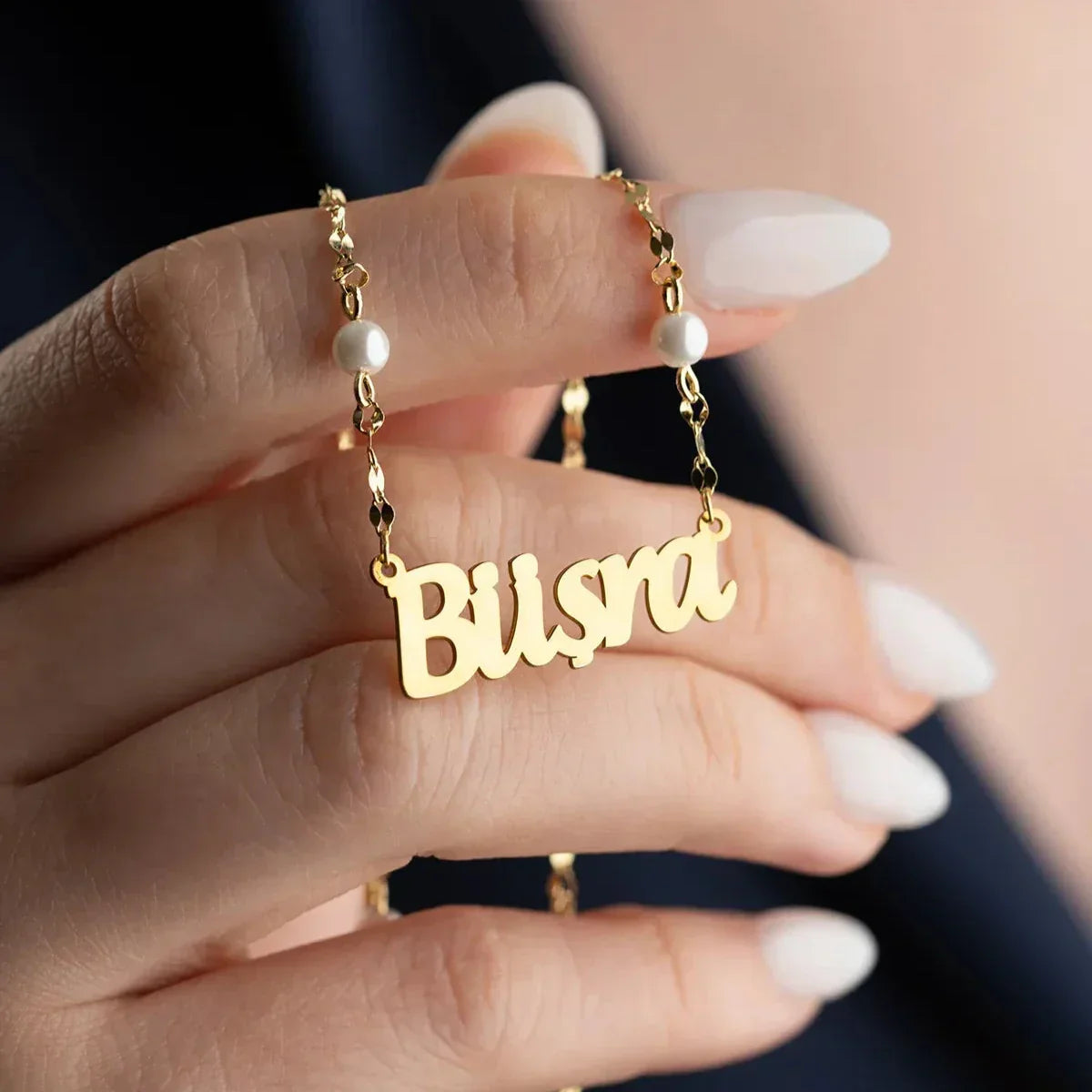 PERLEN CRUSH NAMENSKETTE | 925 SILBER