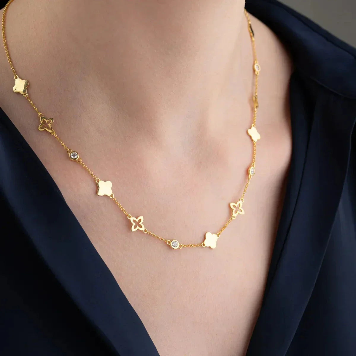 CLOVER GLÜCK HALSKETTE | 925 SILBER