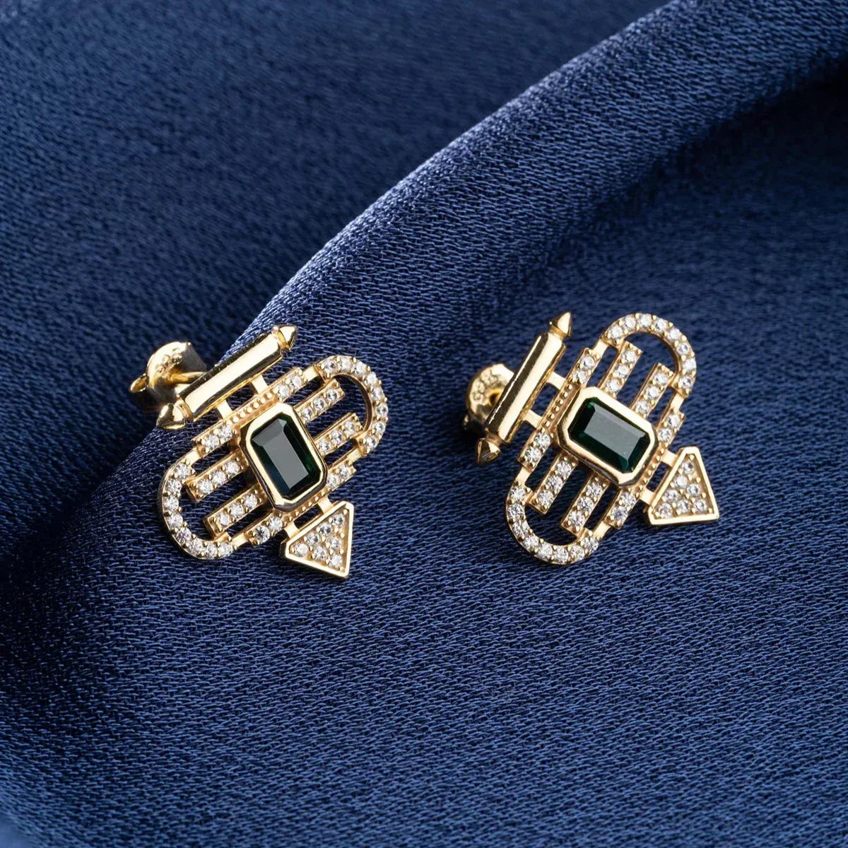 GRÜNE SEYMA OHRRINGE | 925 SILBER