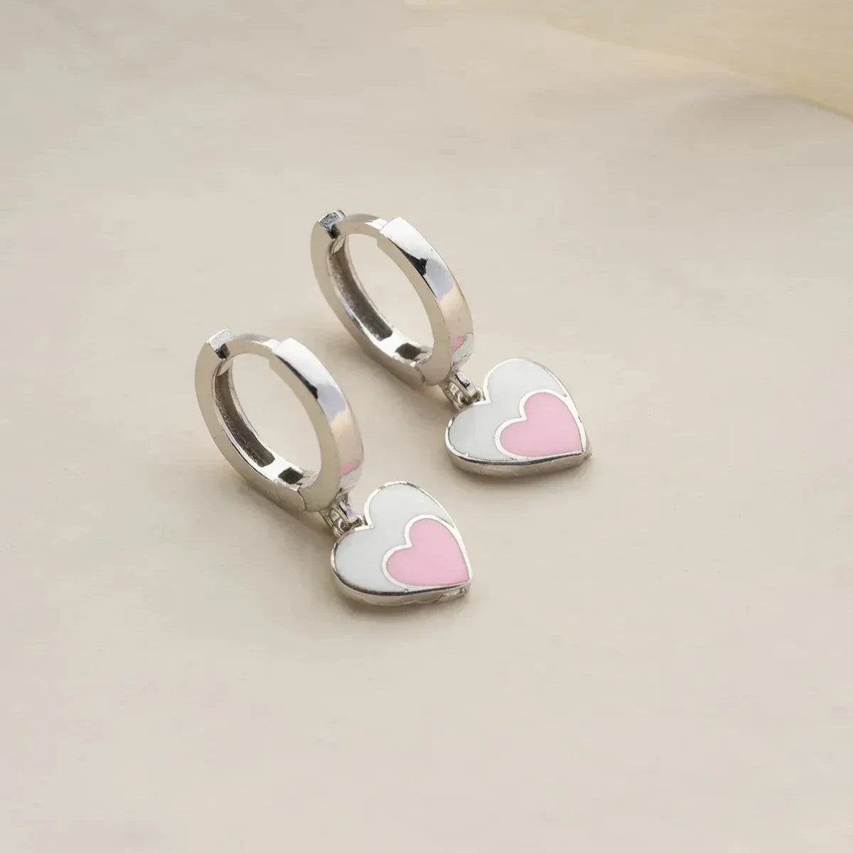 HERZ KINDER OHRRINGE | 925 SILBER