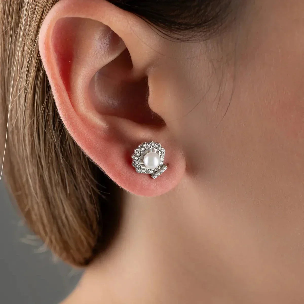 PERLEN & ZIRKONIA OHRRINGE | 925 SILBER