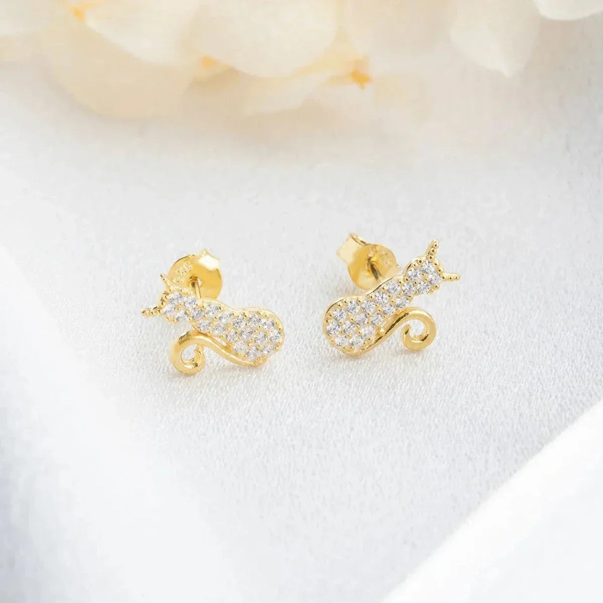 KATZE & ZIRKONIA OHRRINGE | 925 SILBER