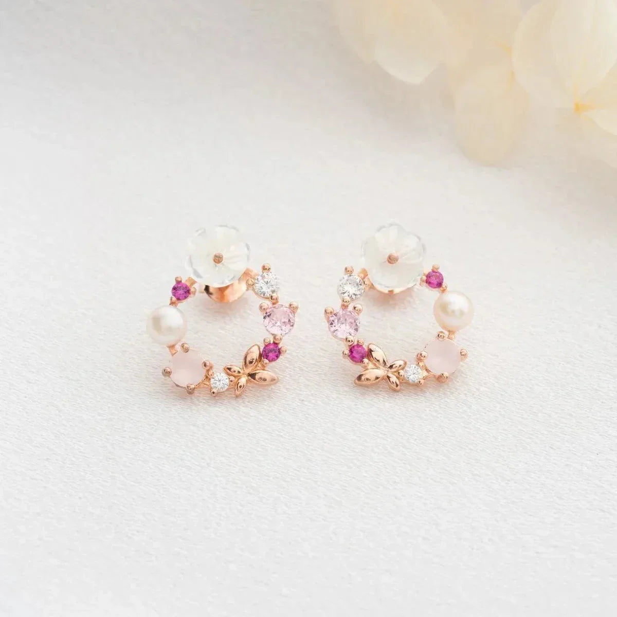 BLUMENKRANZ OHRRINGE | 925 SILBER