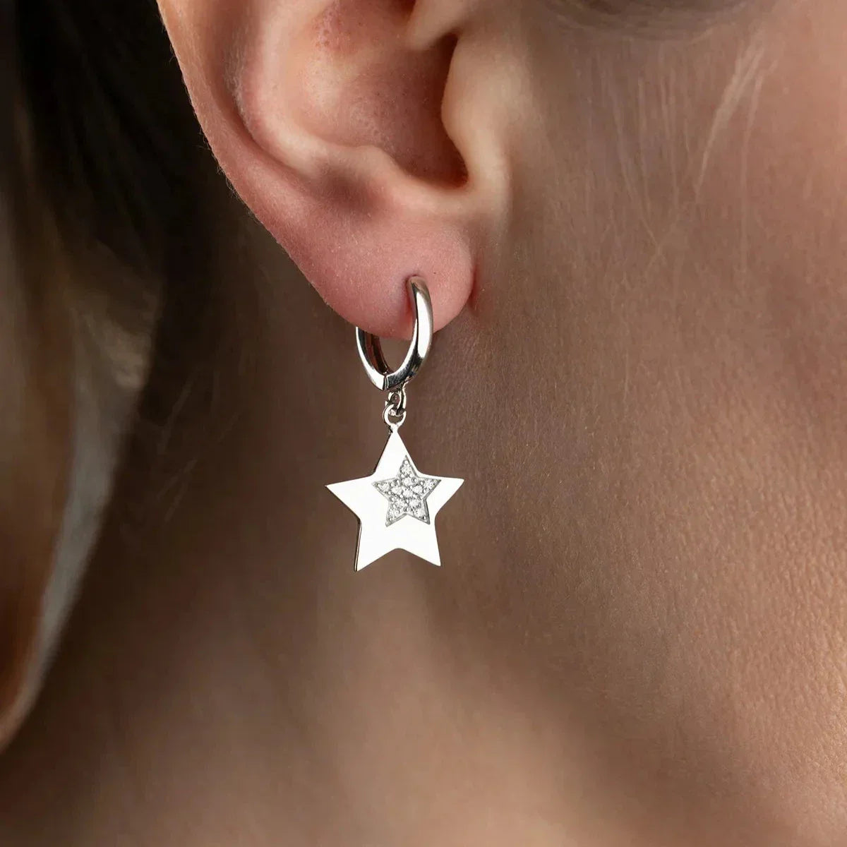 STERNE DUO OHRRINGE | 925 SILBER