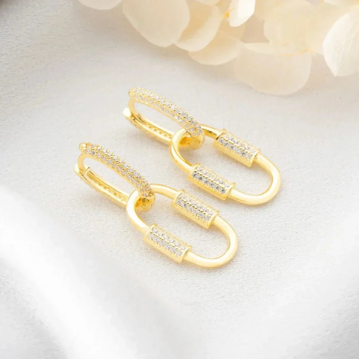 OVAL ZIRKONIA OHRRING| 925 SILBER