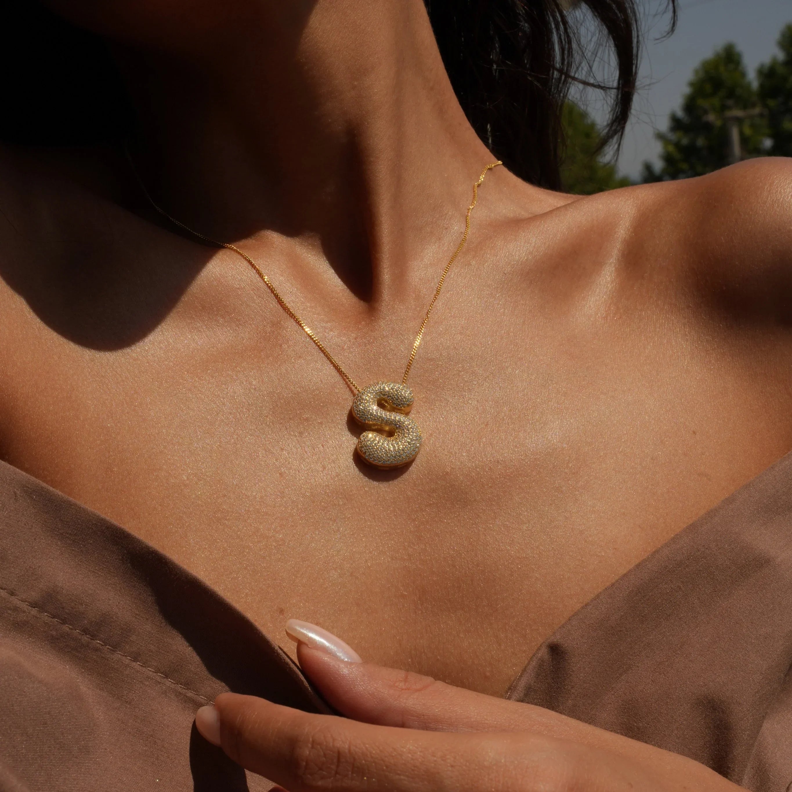 ICON BOMB ZIRKONIA BUCHSTABEN HALSKETTE | 925 SILBER