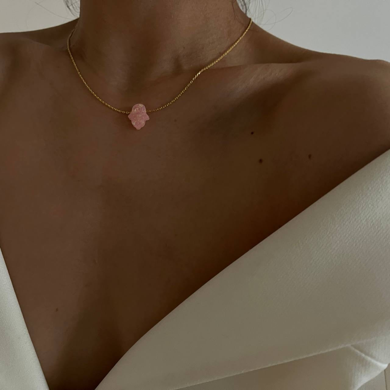 FATIMAS HAND KETTE PINK (8205452509486)