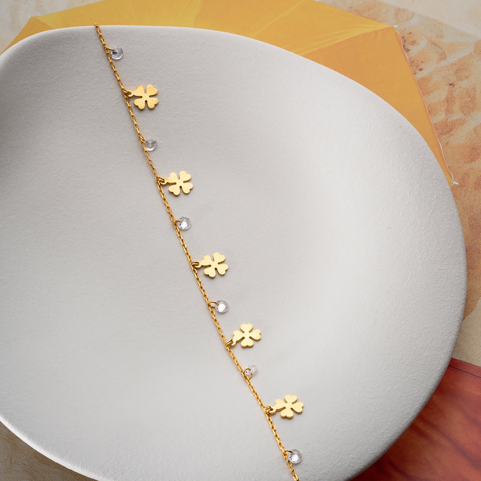 KALEN KLEE FUSSKETTE | 925 SILBER