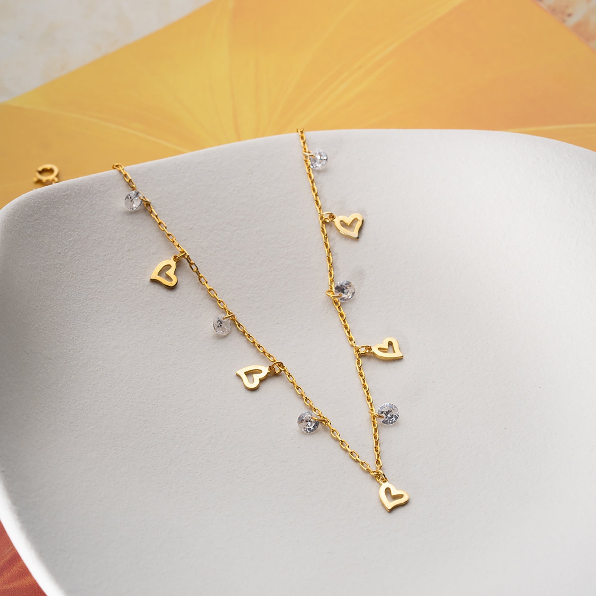 YONA HEART FUSSKETTE | 925 SILBER