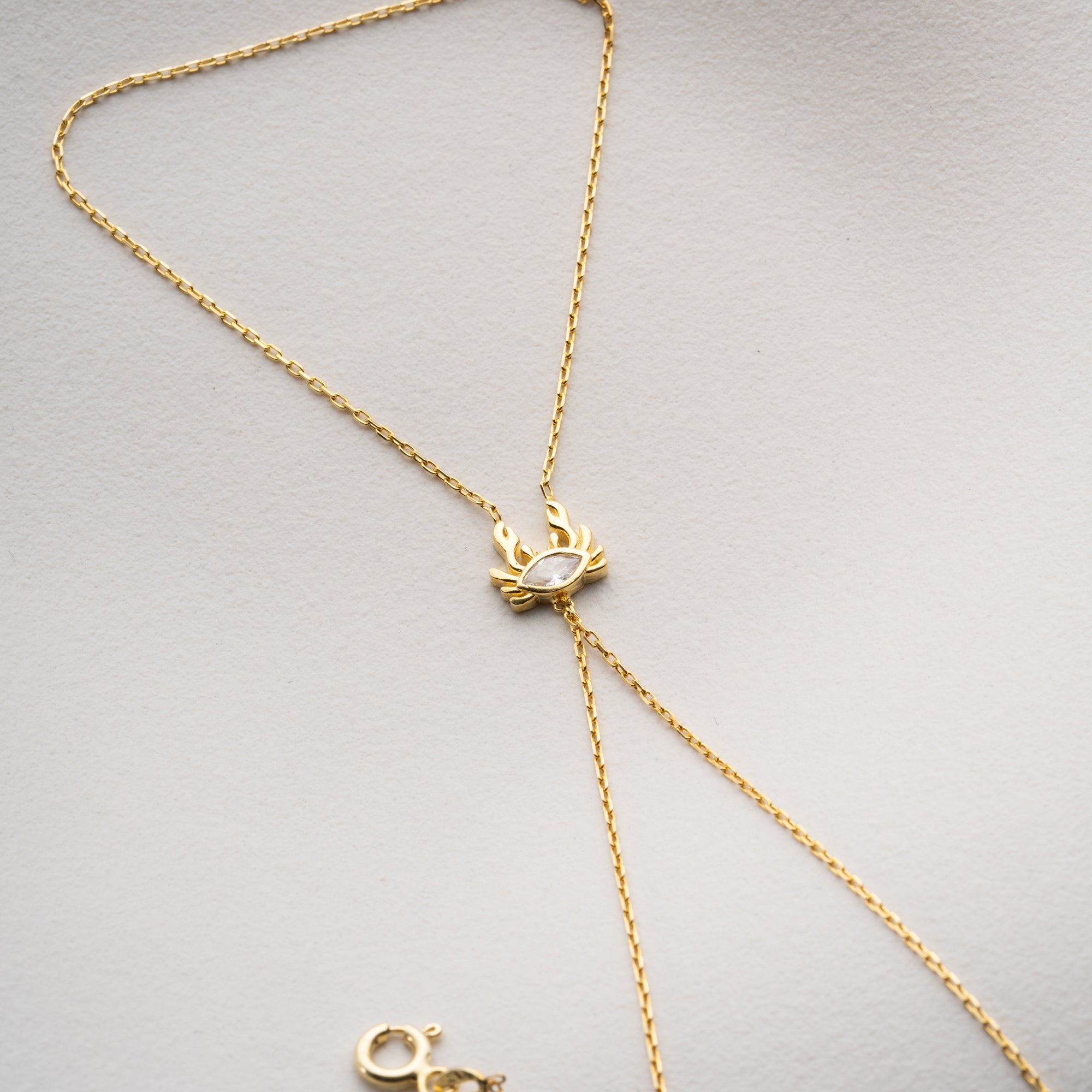 MINI CANCER HANDKETTE | 925 SILBER