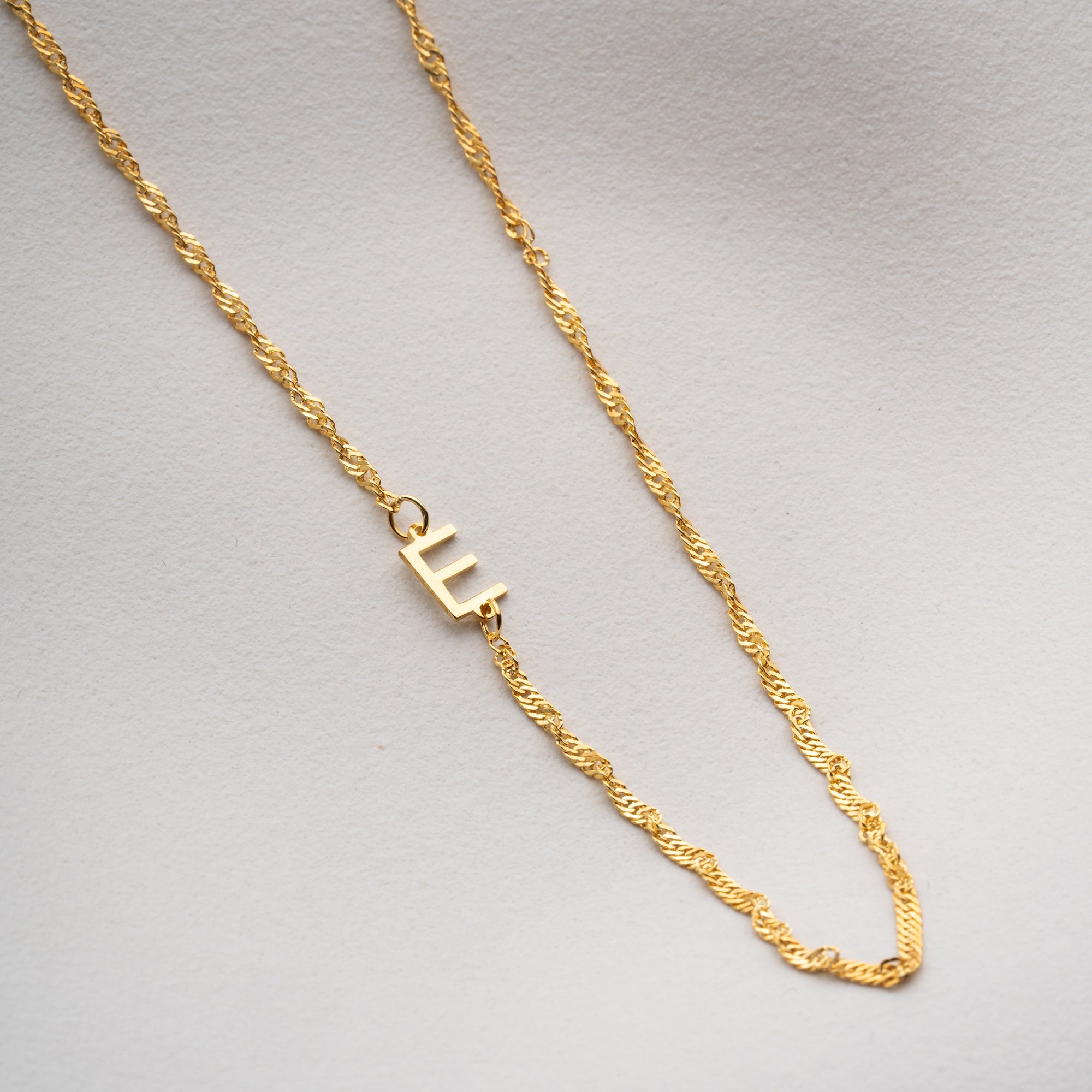 SINGAPUR BASIC BUCHSTABEN HALSKETTE | 925 SILBER