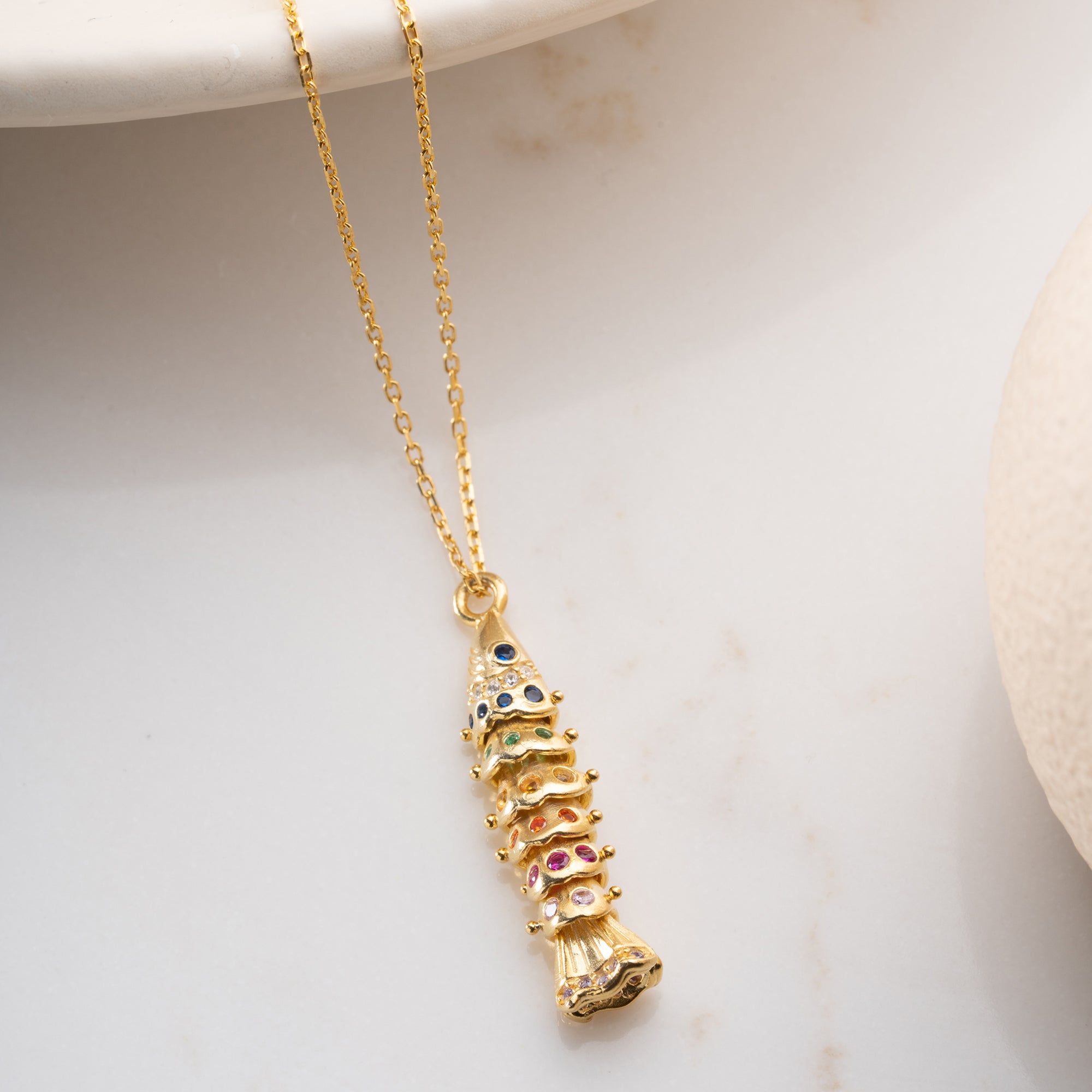 COLORFULL FISH KETTE | 925 SILBER