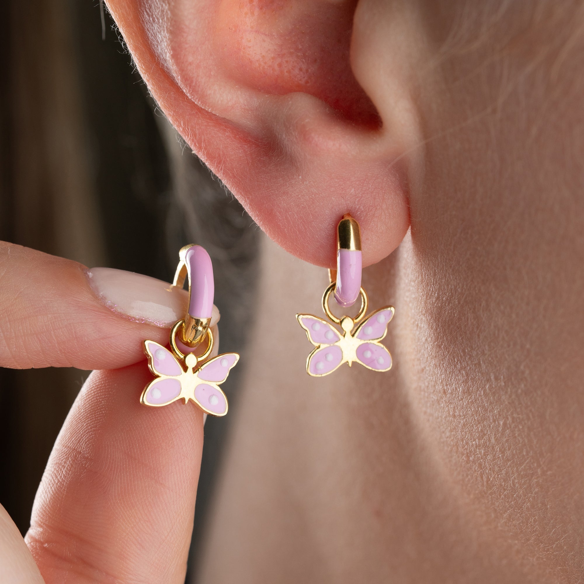 KINDER SCHMETTERLING OHRRINGE | 925 SILBER