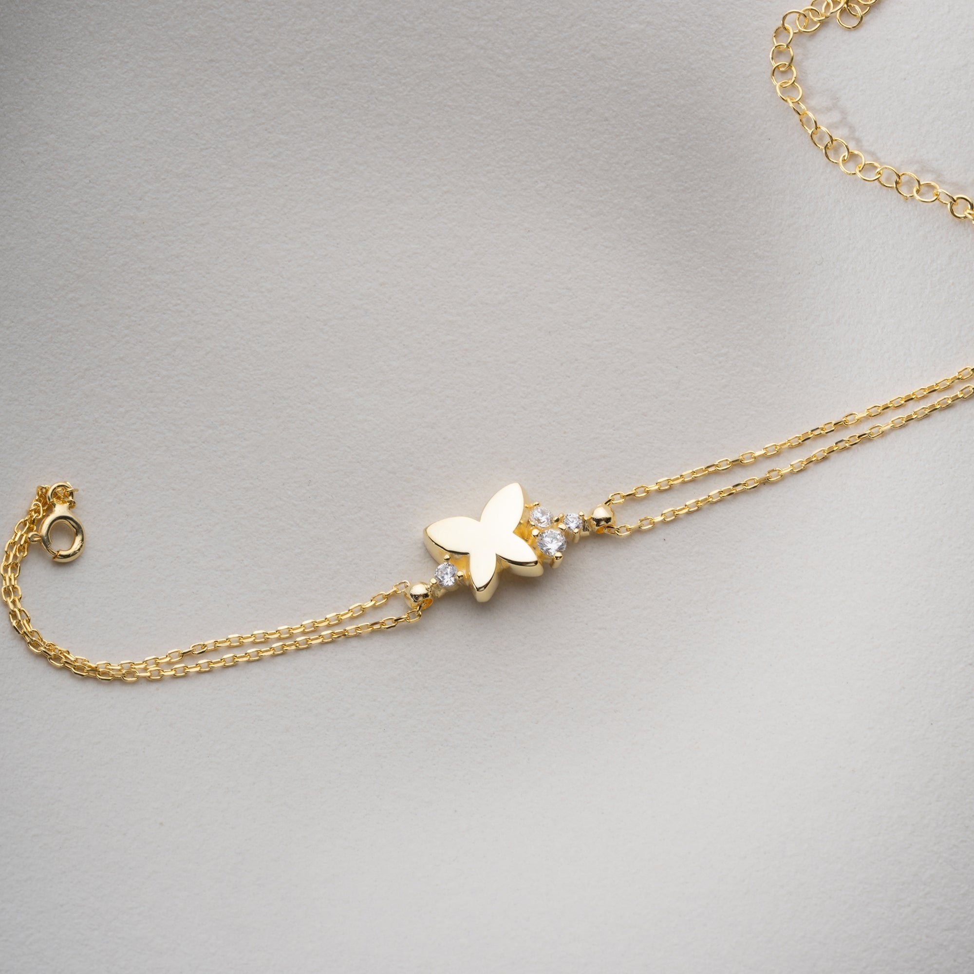 BUTTERFLY STONE ARMBAND | 925 SILBER