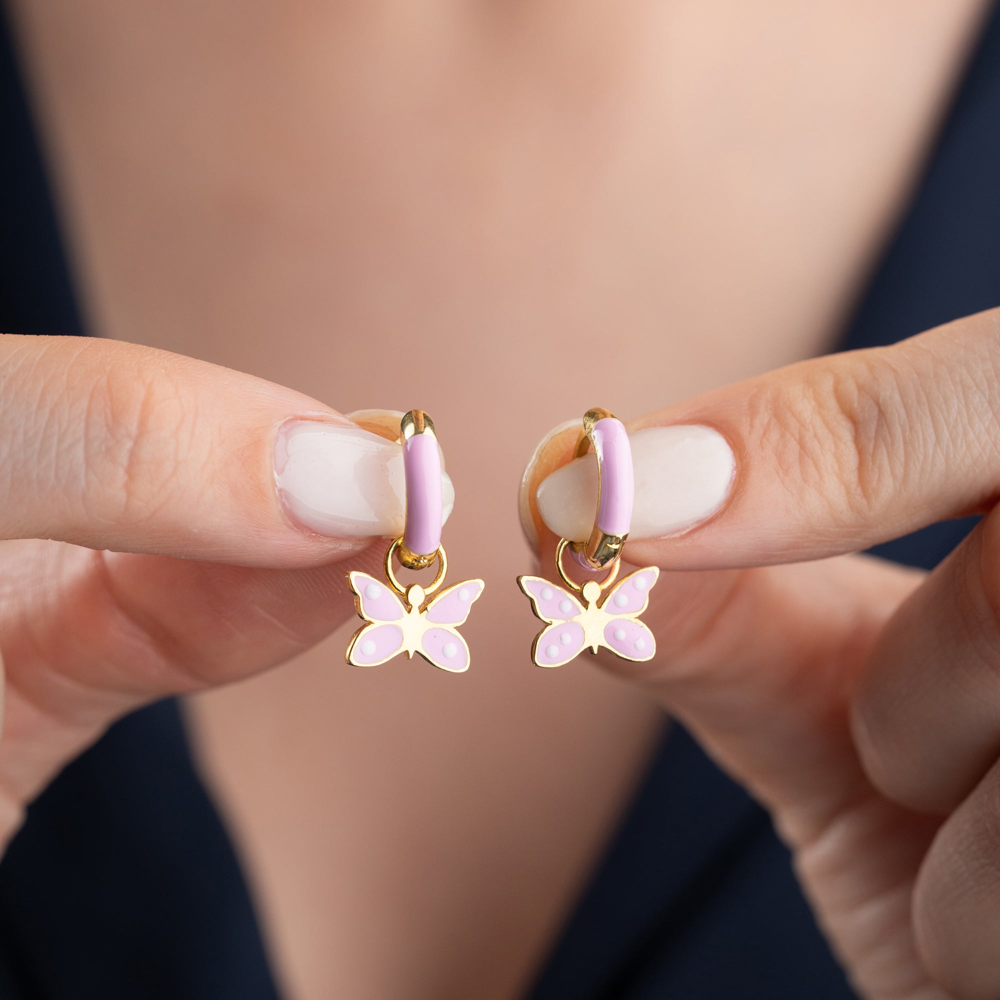 KINDER SCHMETTERLING OHRRINGE | 925 SILBER