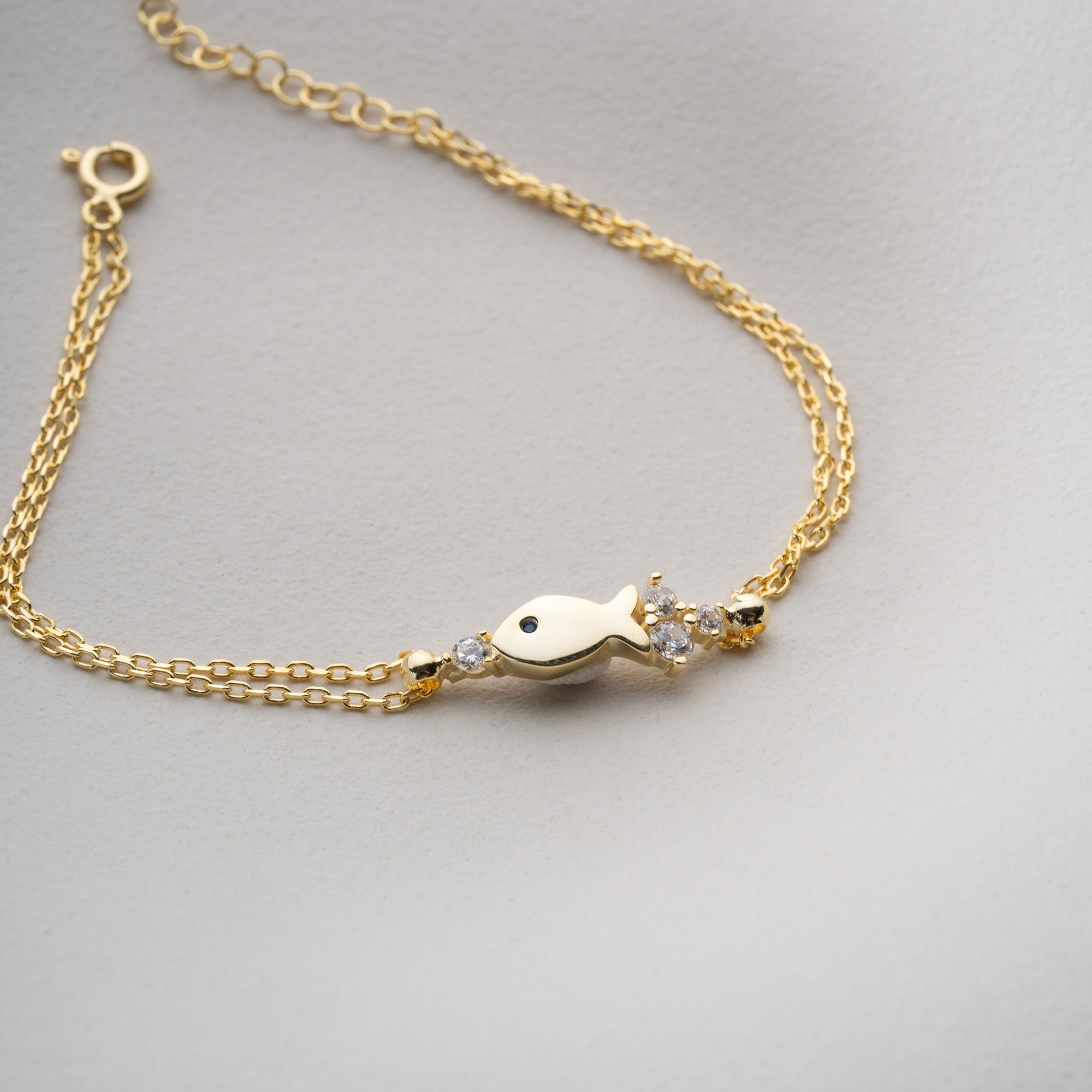 FISH STONE ARMBAND | 925 SILBER