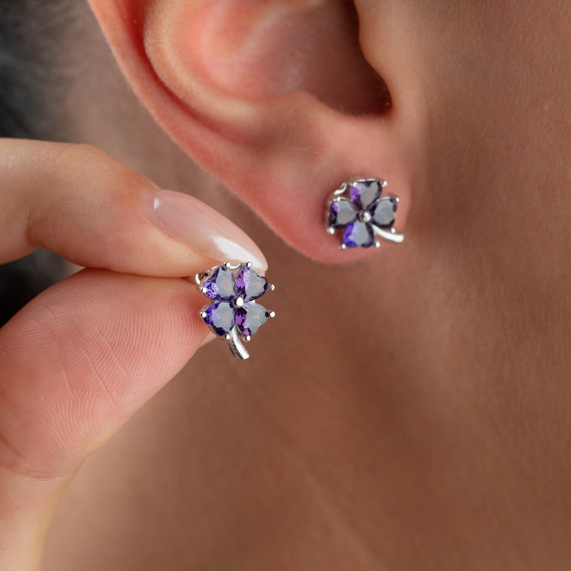 KLEE LILA OHRRINGE | 925 SILBER