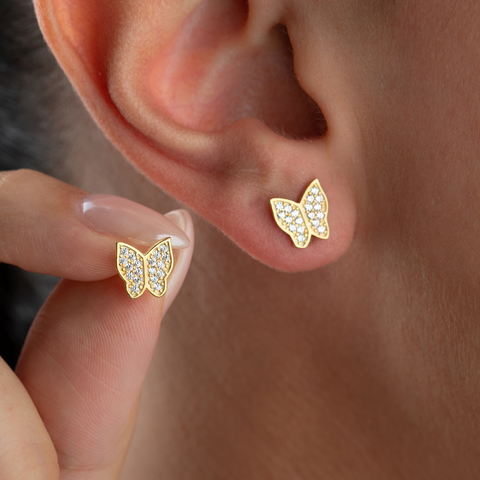 MINI BUTTERFLY OHRRINGE | 925 SILBER