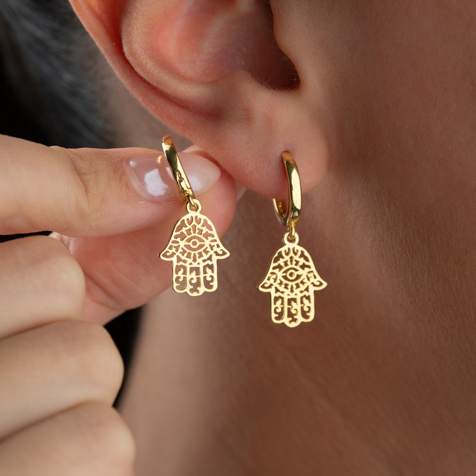 FATIMAS HAND MATRIX OHRRINGE | 925 SILBER