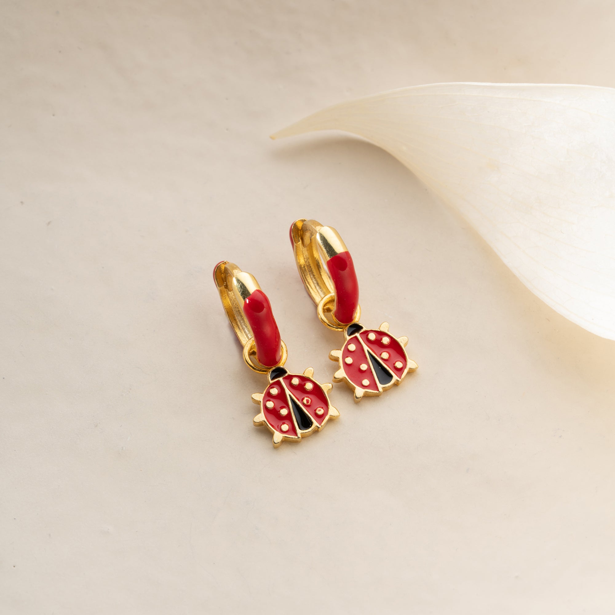 KINDER MARIENKÄFER OHRRINGE | 925 SILBER