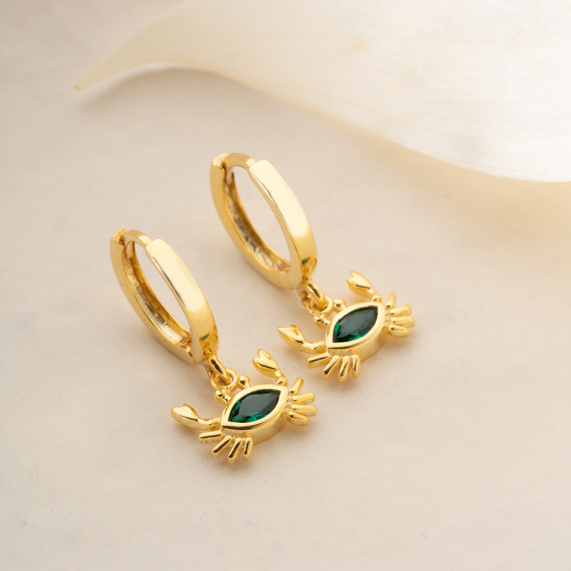 ZIRKONIA KREBS OHRRINGE | 925 SILBER