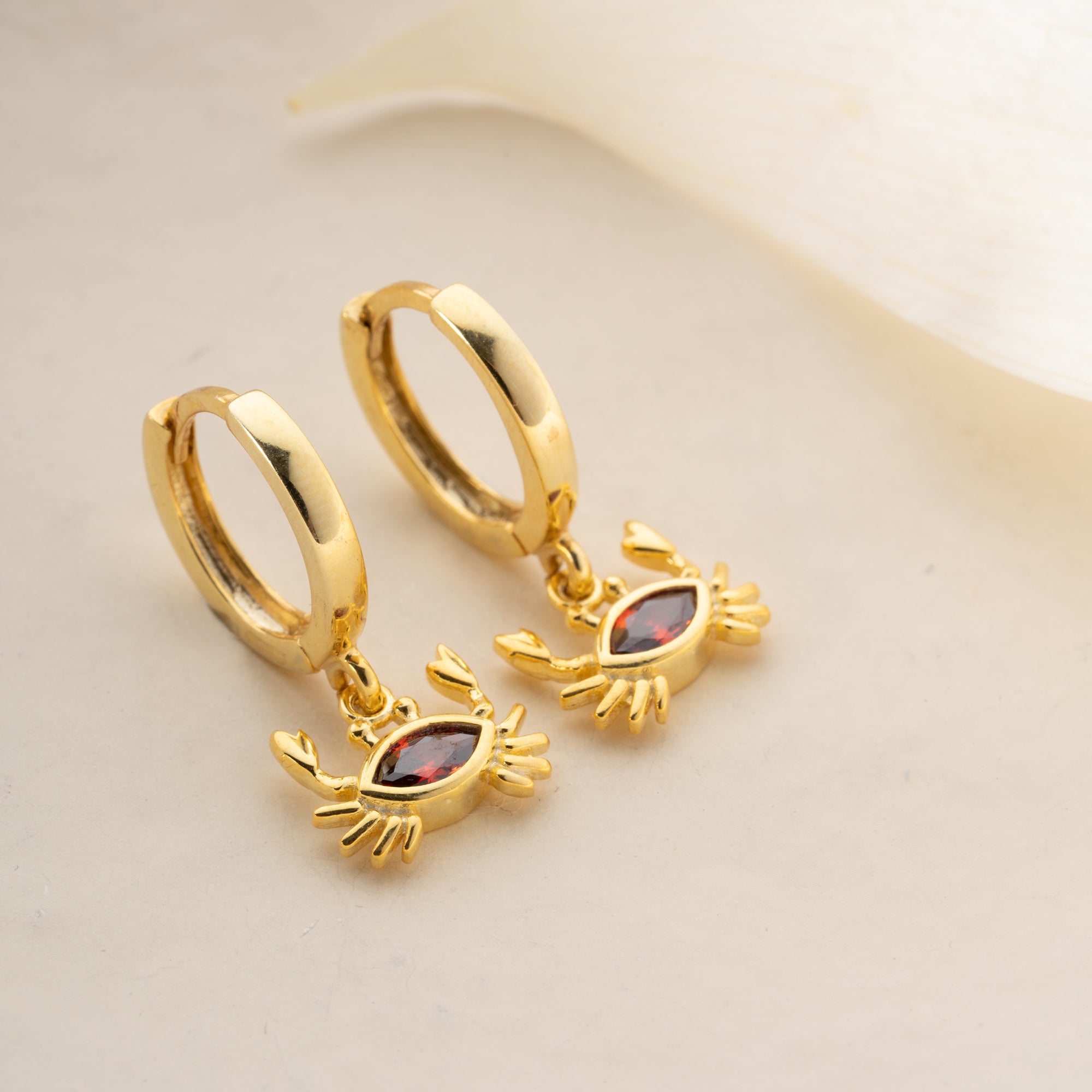 ZIRKONIA KREBS OHRRINGE | 925 SILBER