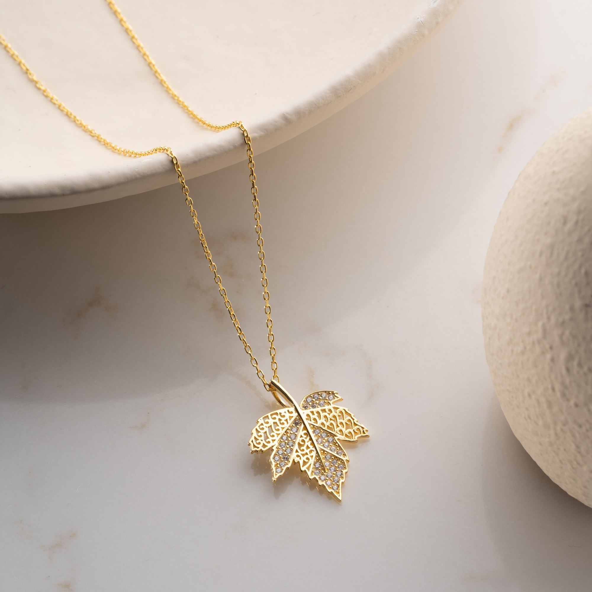 BLATT HALSKETTE | 925 SILBER