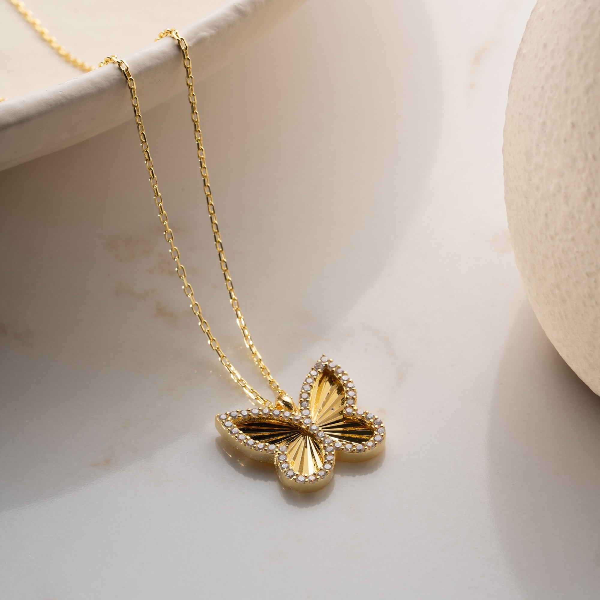 BUTTERFLY SHINE HALSKETTE | 925 SILBER