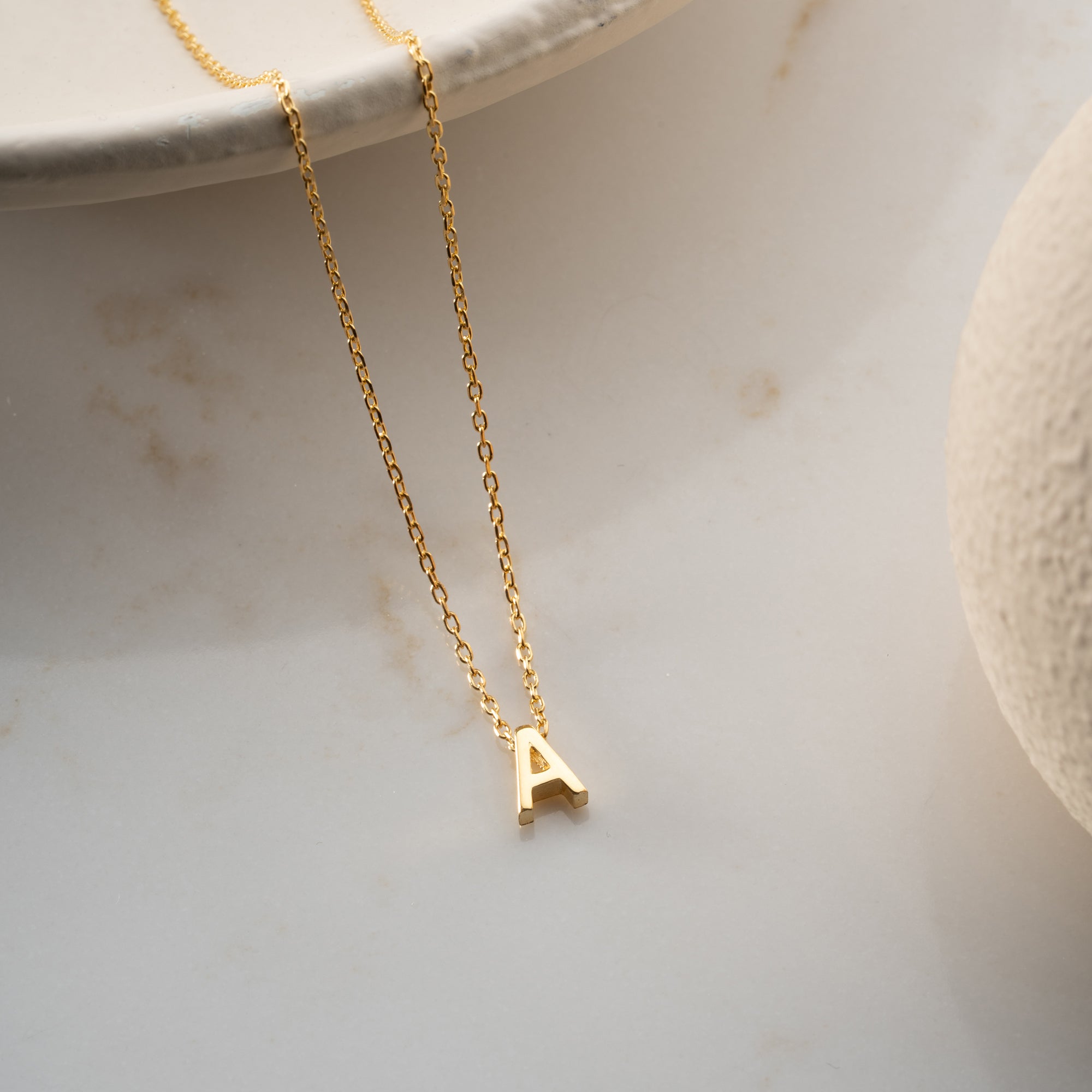 MINIMAL BUCHSTABEN HALSKETTE | 925 SILBER