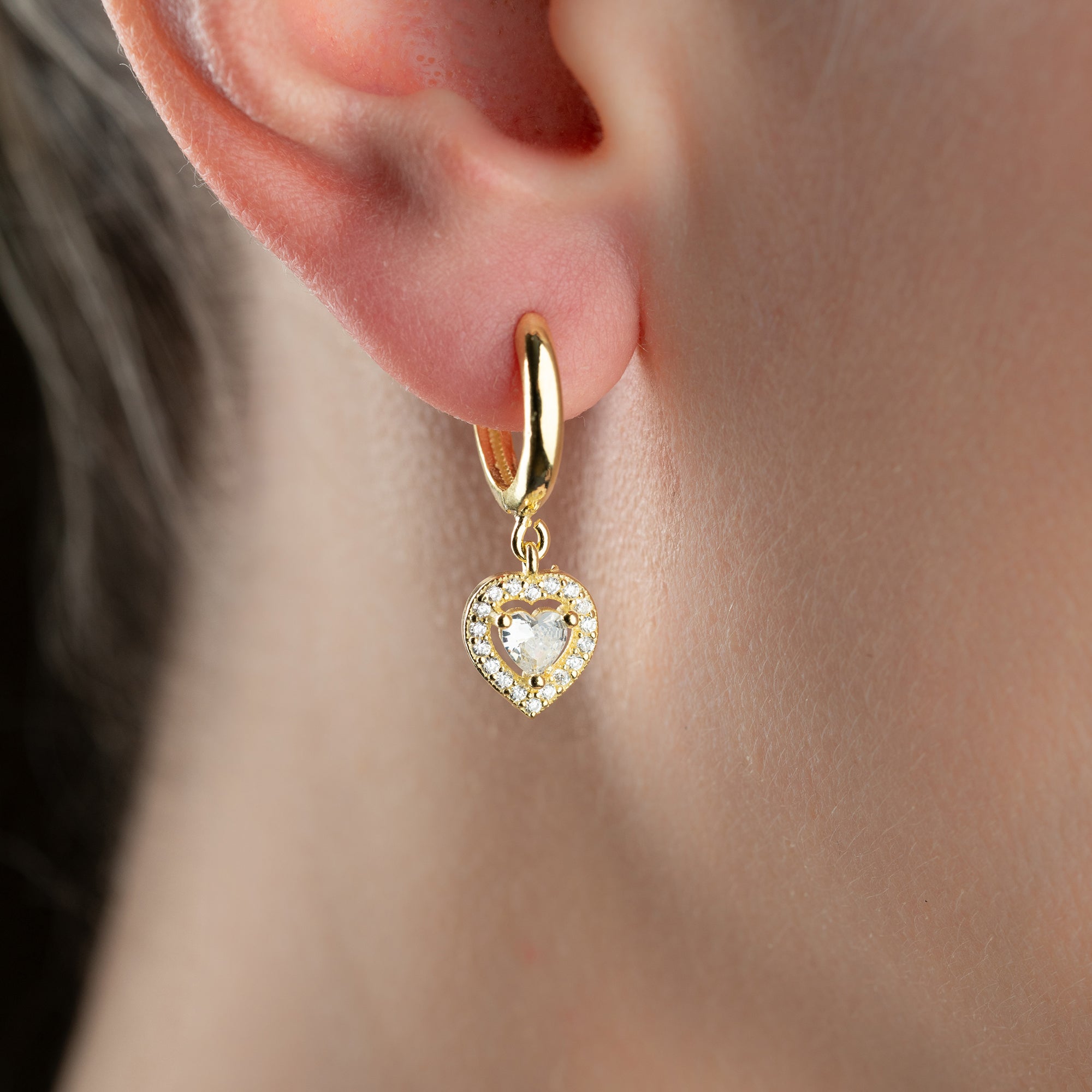 LUMIÈ HERZ OHRRINGE | 925 SILBER