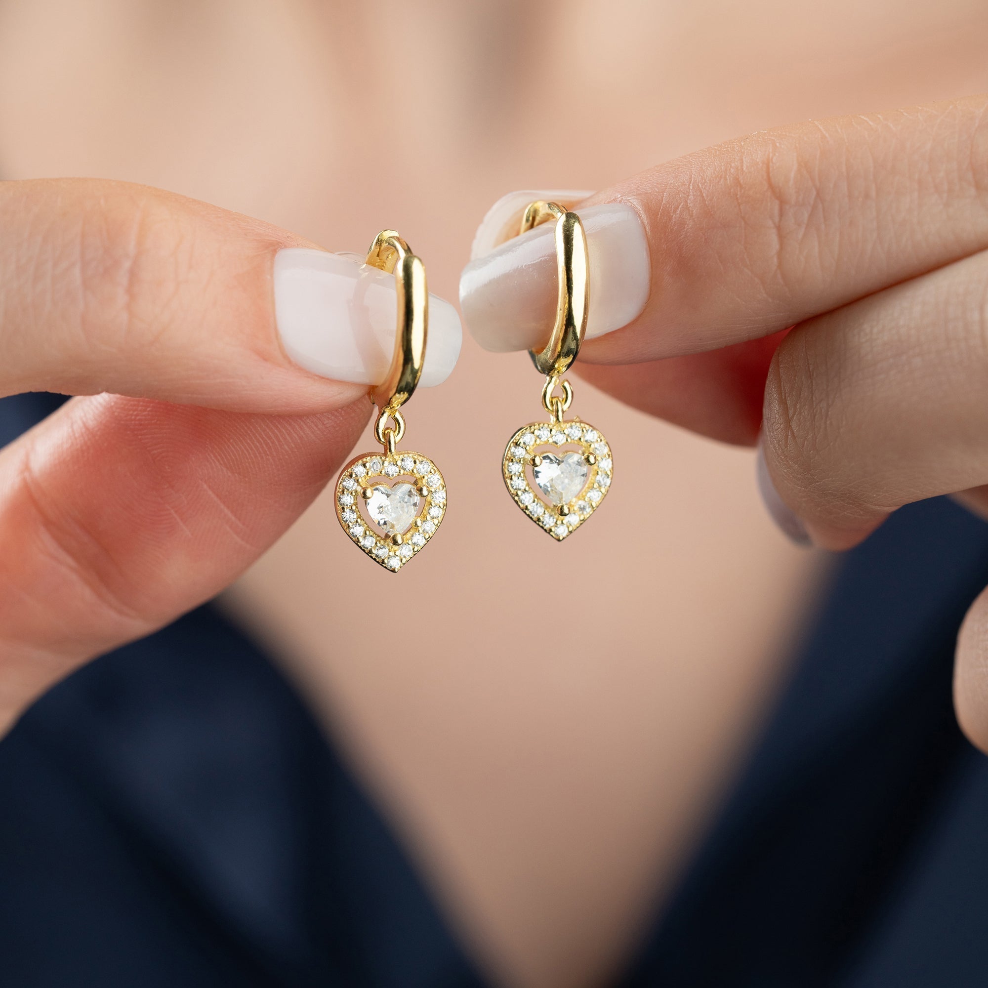 LUMIÈ HERZ OHRRINGE | 925 SILBER