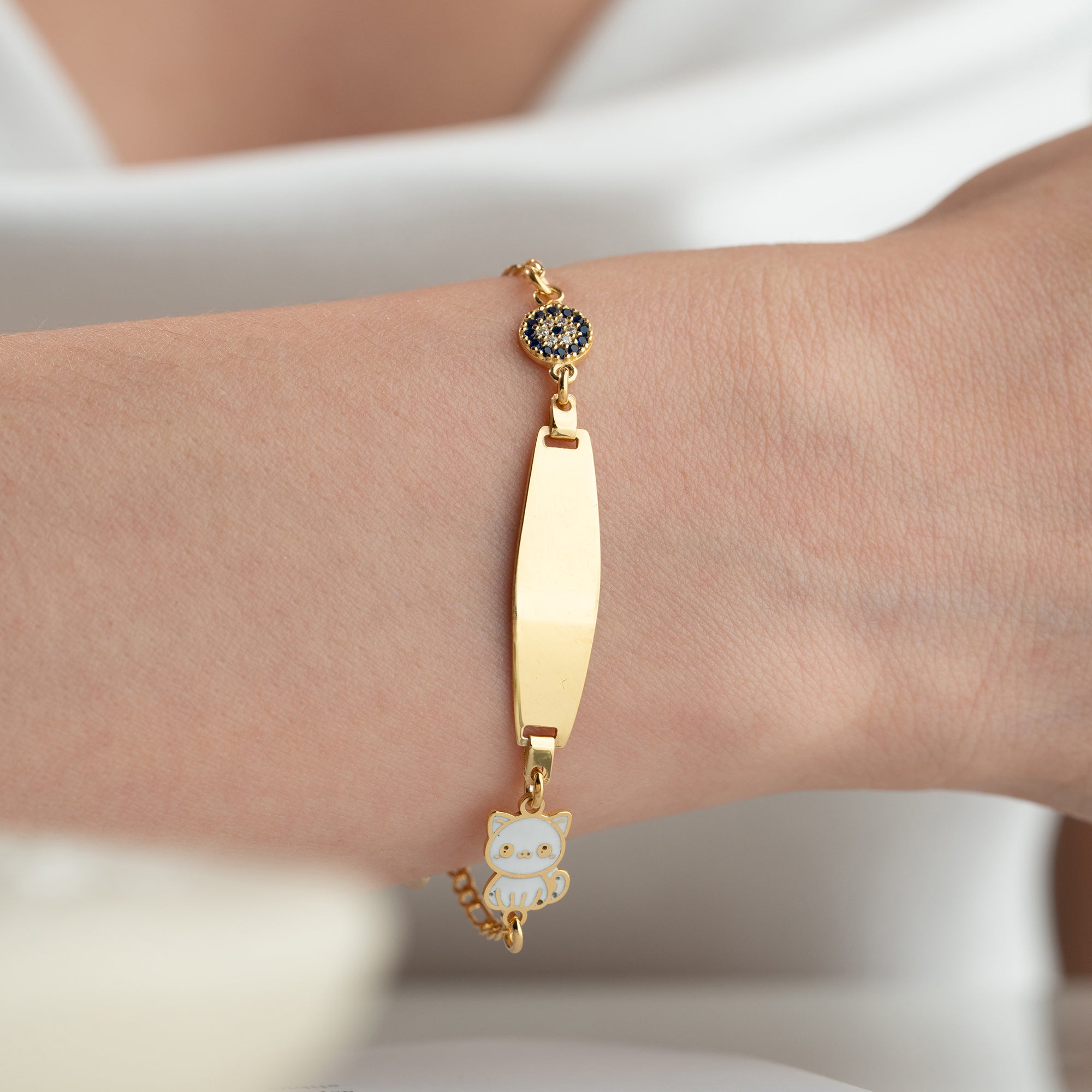 CAT NAZAR KINDER ARMBAND | 925 SILBER