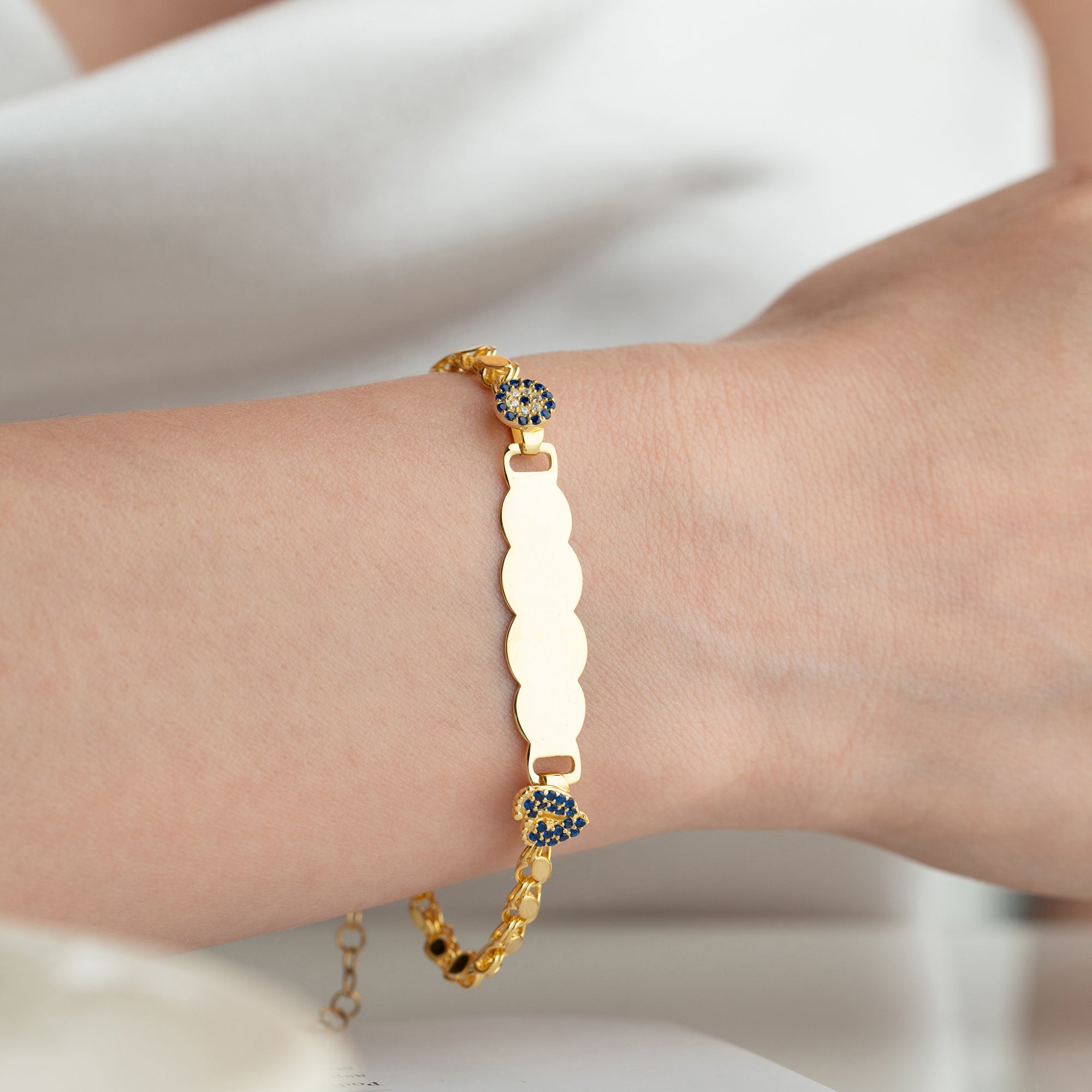 GERSTEN BABYFUSS NAZAR KINDER ARMBAND | 925 SILBER