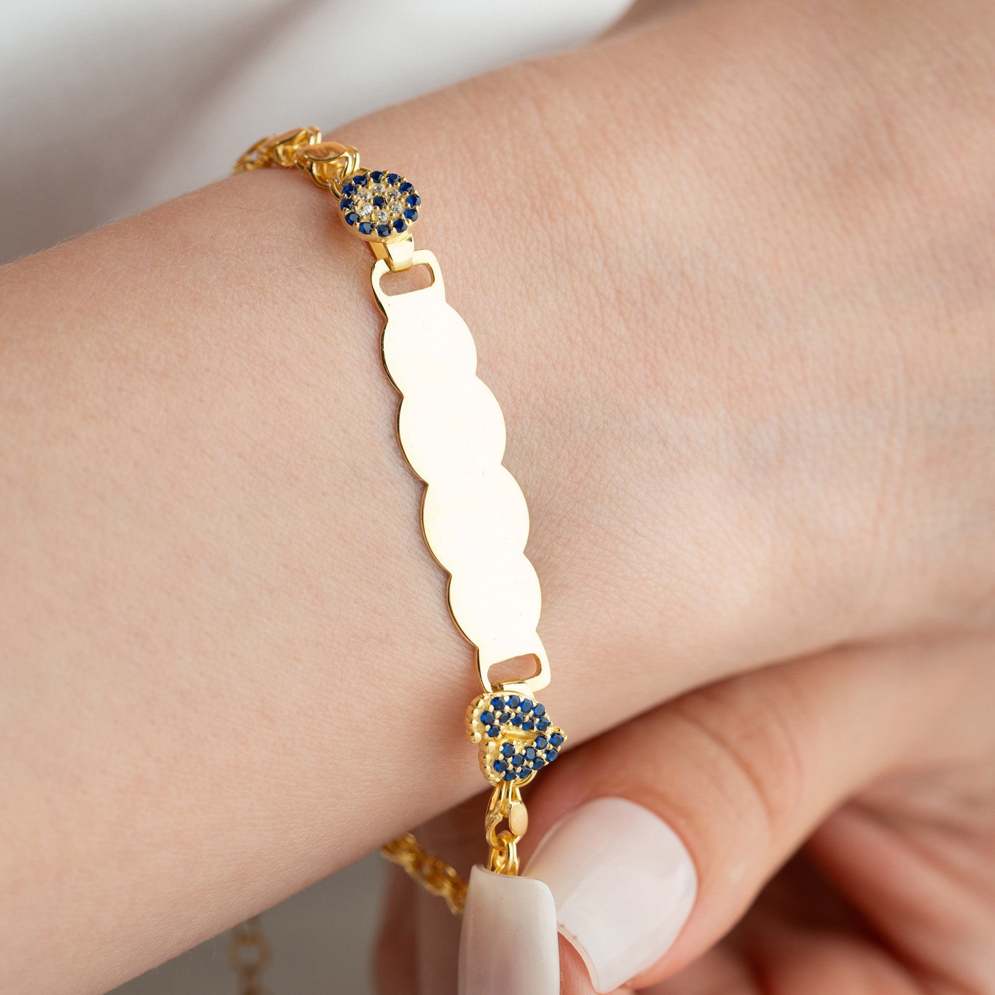 GERSTEN BABYFUSS NAZAR KINDER ARMBAND | 925 SILBER