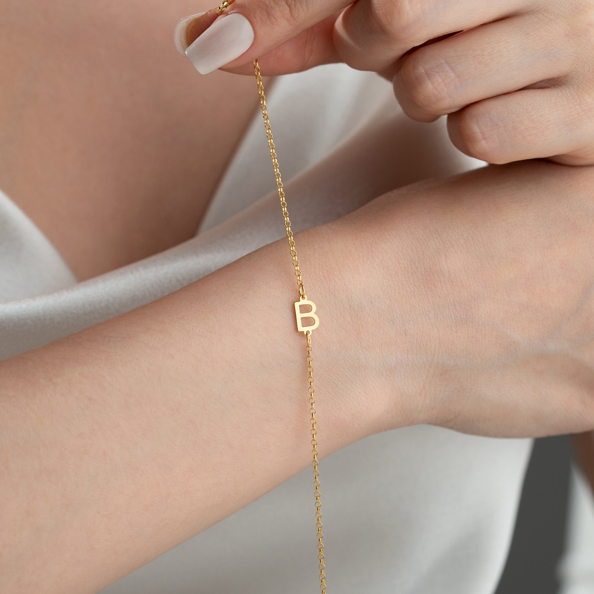 DOTCH BUCHSTABEN BASIC ARMBAND | 925 SILBER