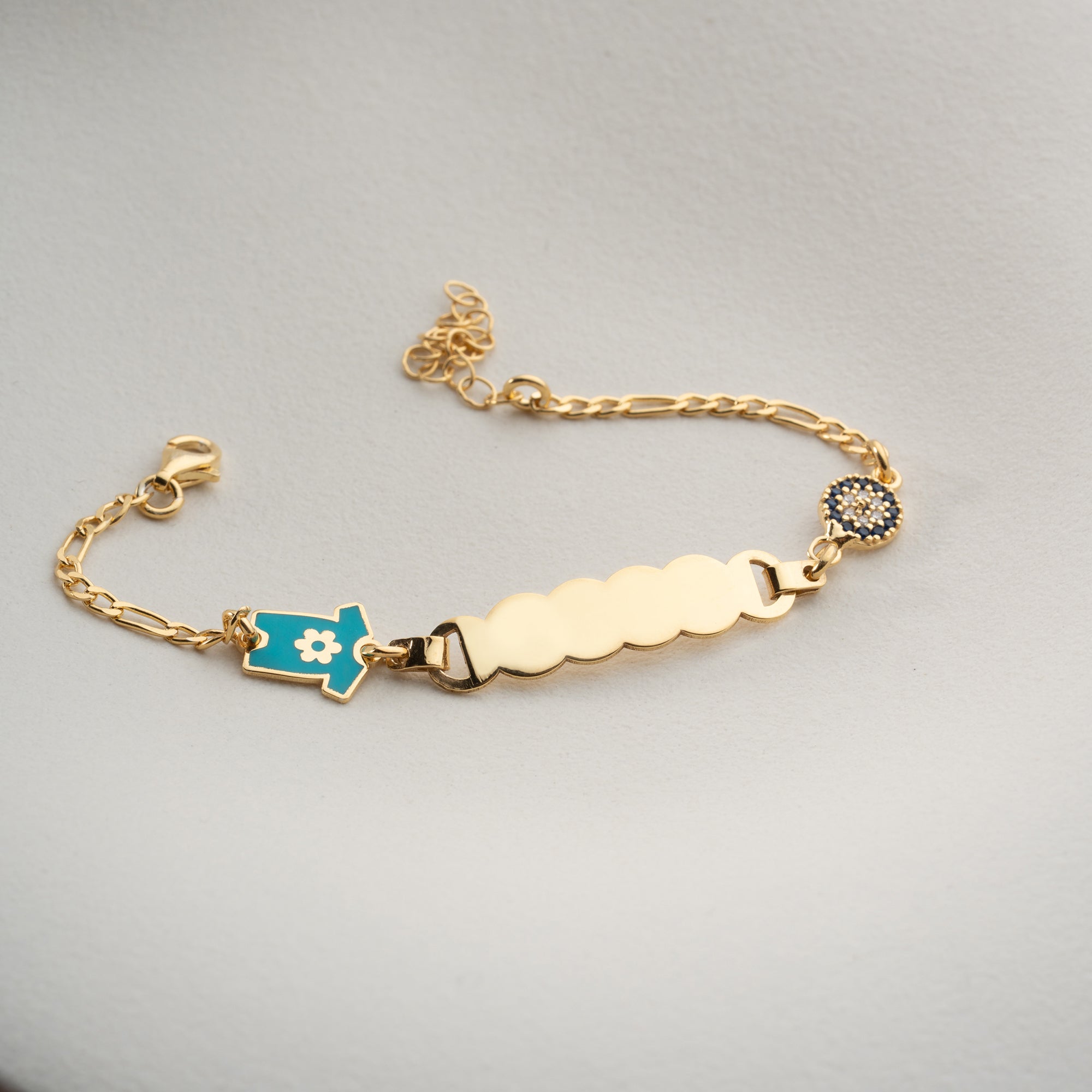 BLAUE TRIKOT KINDER ARMBAND | 925 SILBER