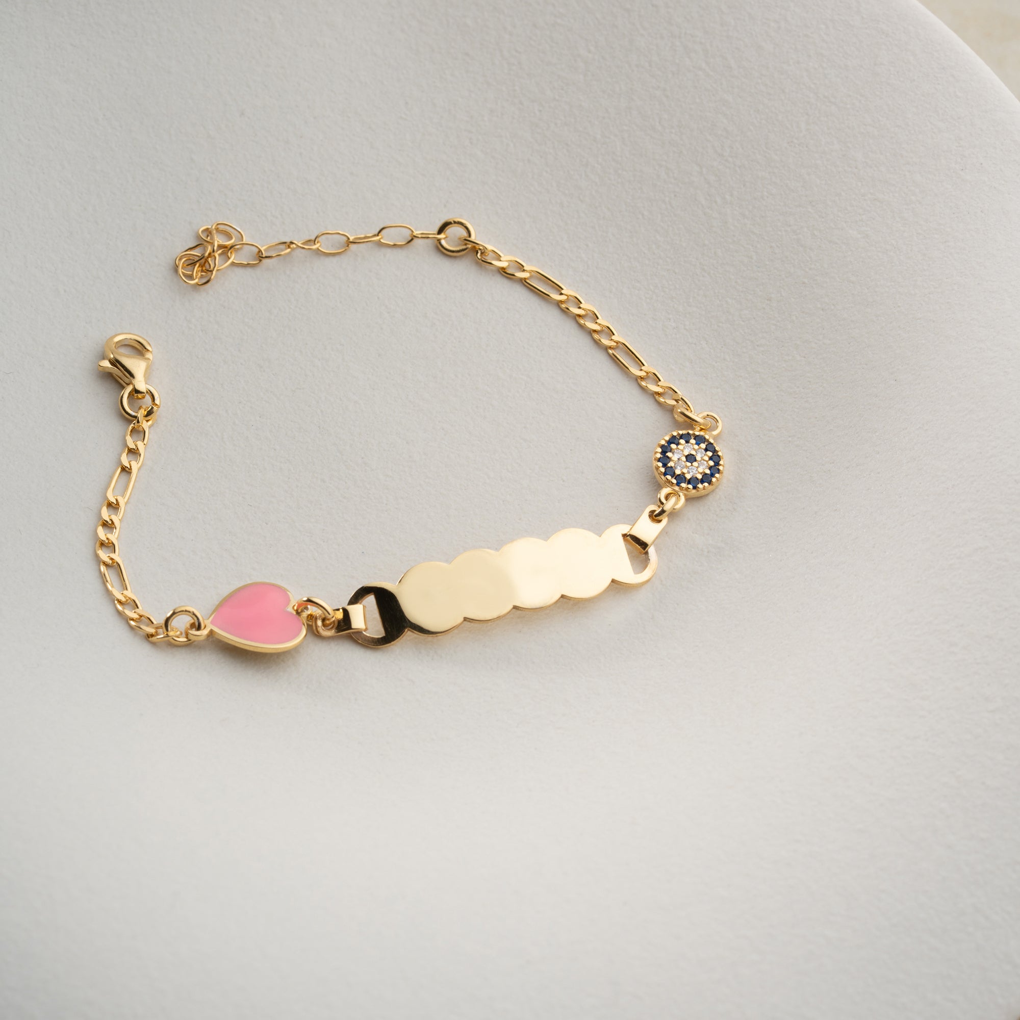 ROSE HERZ KINDER ARMBAND | 925 SILBER