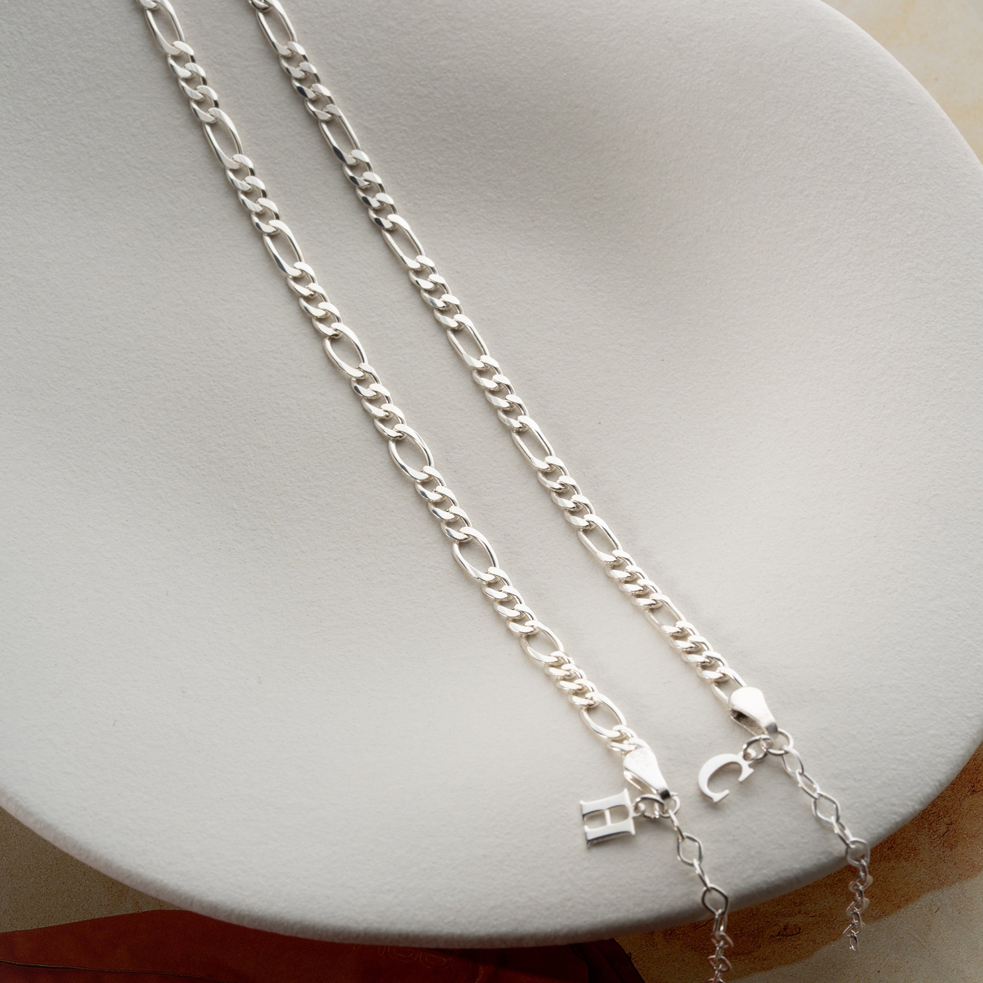 FIGARO BUCHSTABEN BASIC PARTNERARMBÄNDER | 925 SILBER