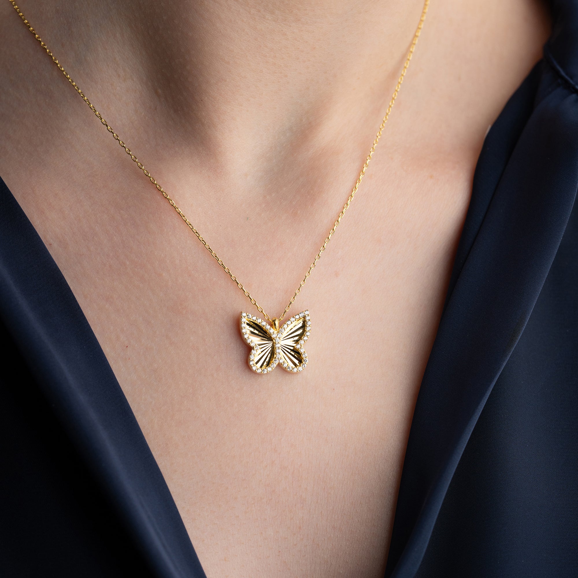 BUTTERFLY SHINE HALSKETTE | 925 SILBER