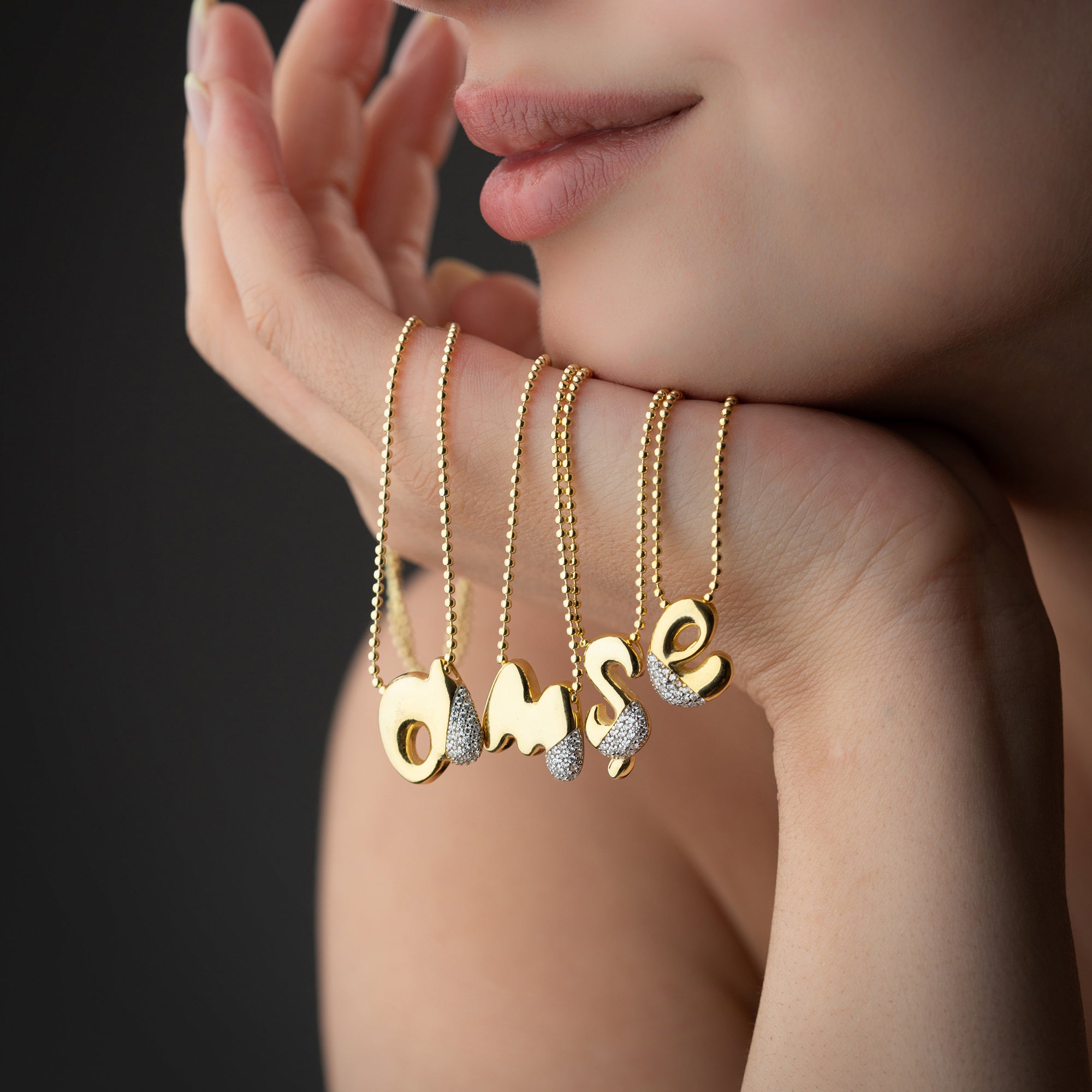 BUBBLE BUCHSTABENKETTE | 925 SILBER