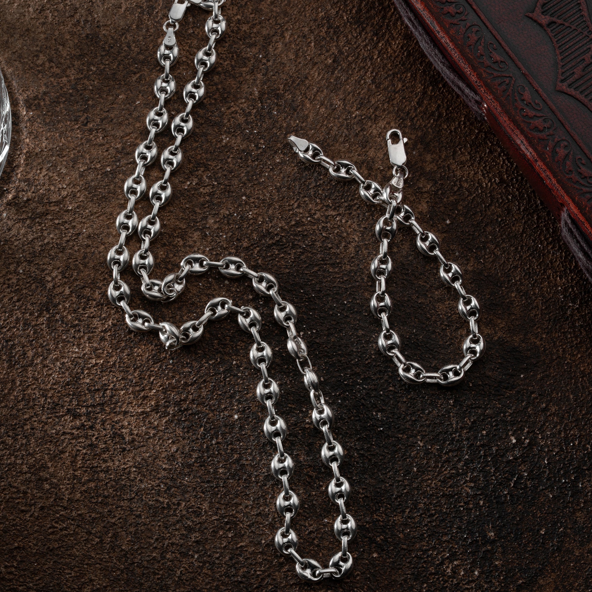 BOHNEN KETTE SET | 925 SILBER