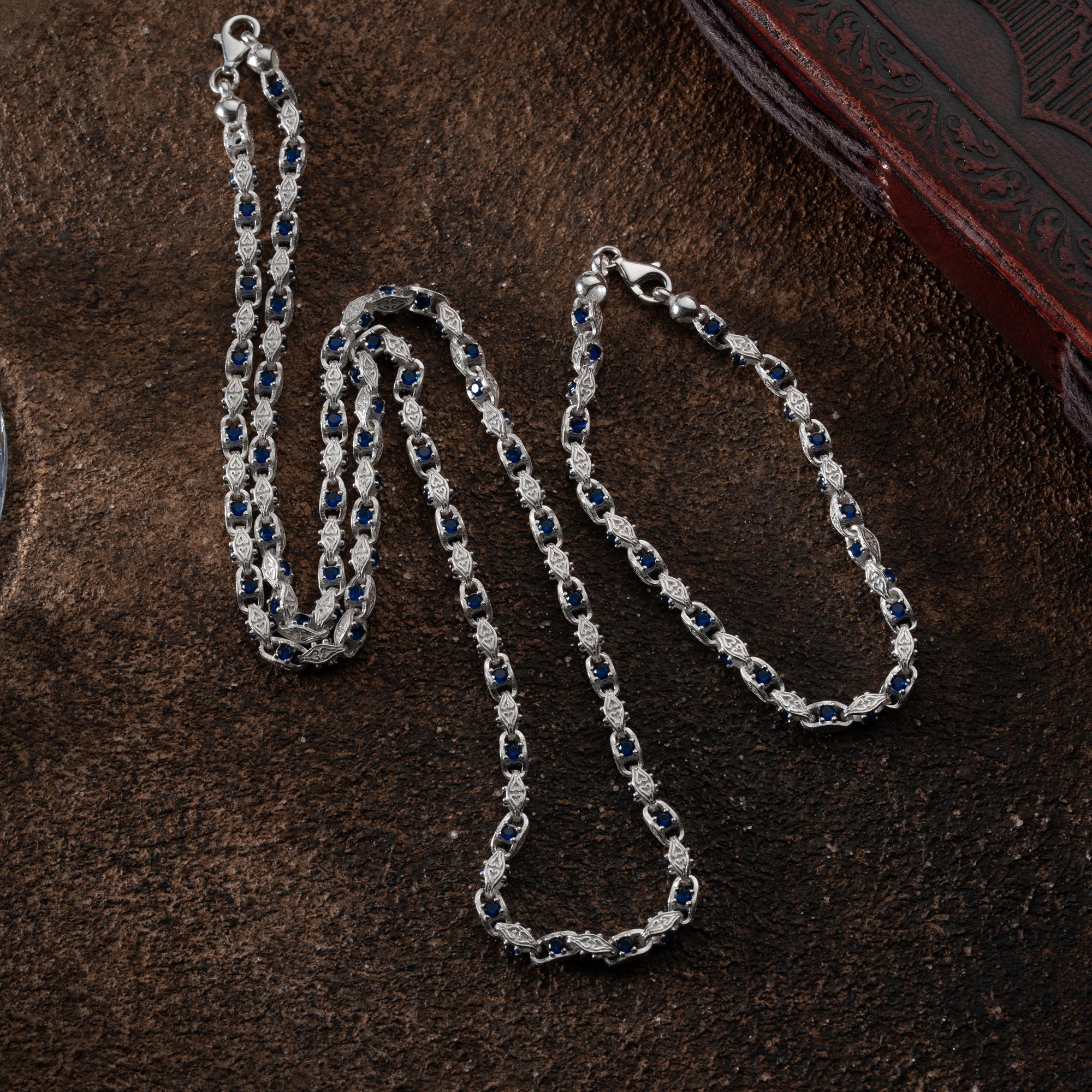 ANKER BLUE DIAMOND SET | 925 SILBER